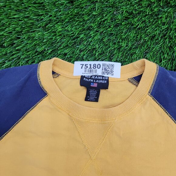 Vintage Polo-Jeans CO Shirt M/L 21x26 Ralph-Lauren Yellow - Picture 10 of 14
